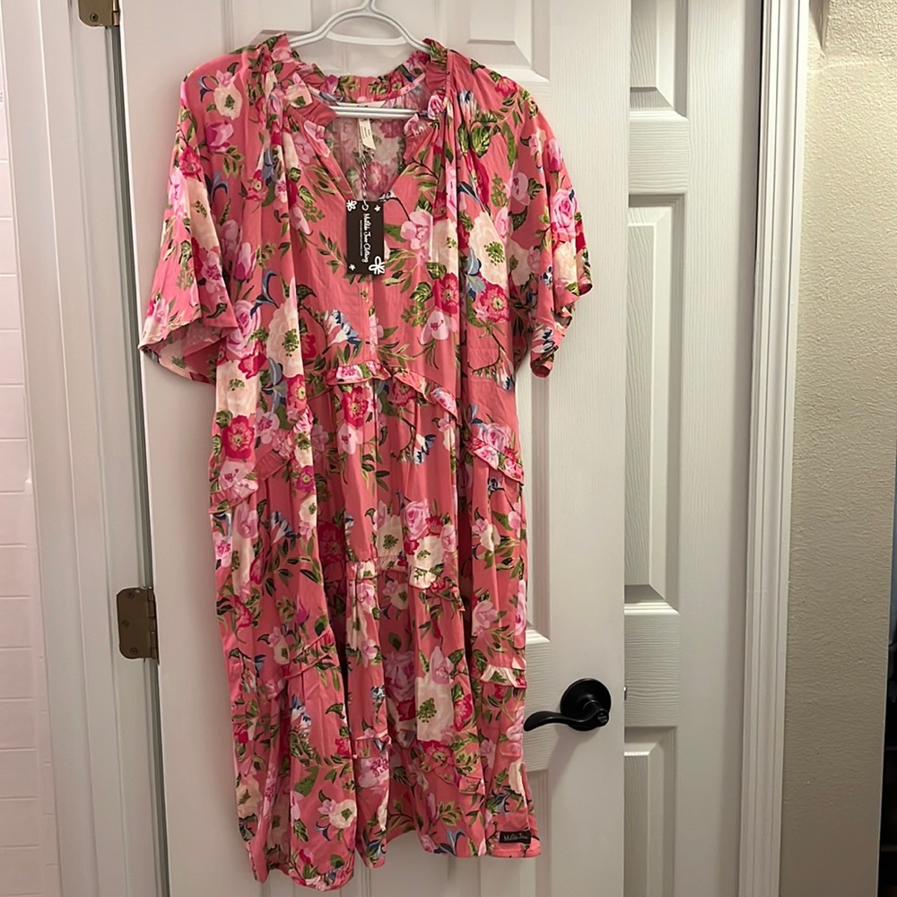 Matilda Jane Pink Floral Tiered Dress
